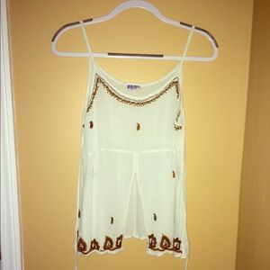 White spaghetti strap shirt